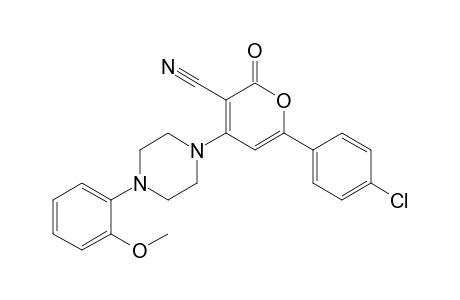 6-(4-Chlorophenyl)-2-keto-4-[4-(2-methoxyphenyl)piperazino]pyran-3-carbonitrile