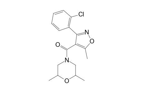 4-{[3-(o-chlorophenyl)-5-methyl-4-isoxazolyl]carbonyl} -2,6- dimethylmorpholine