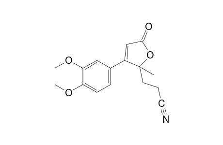 2,5-dihydro-3-(3,4-dimethoxyphenyl)-2-methyl-5-oxo-2-furanpropionitrile