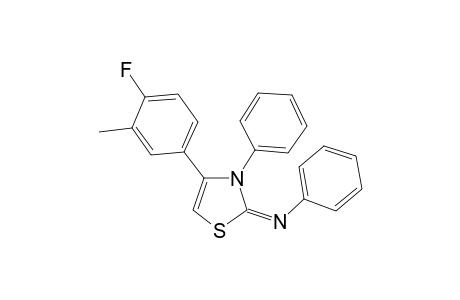 4-Thiazoline, 4-(4-fluoro-3-methylphenyl)-3-phenyl-2-phenylimino-