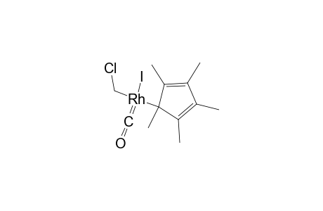 Rhodium, carbonyl(chloromethyl)iodo[(1,2,3,4,5-.eta.)-1,2,3,4,5-pentamethyl-2,4-cyclopentadien-1-yl]-