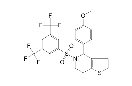 5-[(alpha,alpha,alpha,alpha',alpha',alpha'-HEXAFLUORO-3,5-XYLYL)SULFONYL]-4-(p-METHOXYPHENYL)-4,5,6,7-TETRAHYDROTHIENO[3,2-c]PYRIDINE