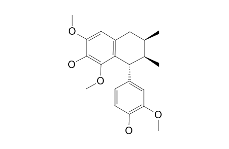 (-)-(7'-R,8-R,8'-R)-4,4'-DIHYDROXY-3,3',5-TRIMETHOXY-2,7'-CYCLOLIGNANE