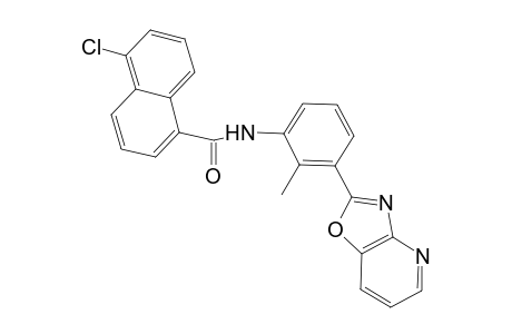 1-Naphthalenecarboxamide, 5-chloro-N-(2-methyl-3-oxazolo[4,5-b]pyridin-2-ylphenyl)-