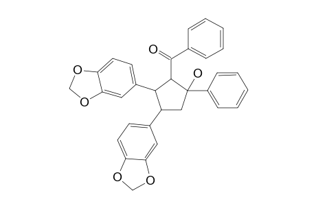 2-Benzoyl-1-phenyl-3,4-bis(3',4'-methylenedioxy)phenyl]-cyclopentanol