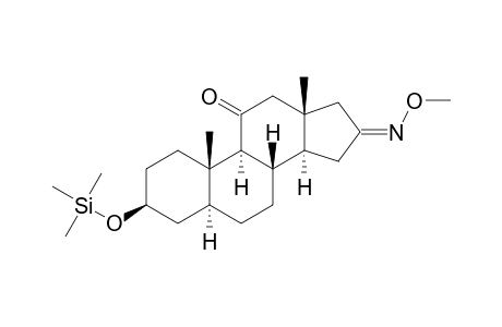 3.BETA.-[(TRIMETHYLSILYL)OXY]-5.ALPHA.-ANDROSTAN-11,16-DIONE-16-(O-METHYLOXIME)