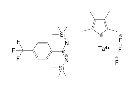 tantalum(VII) 1,2,3,4,5-pentamethylcyclopenta-2,4-dien-1-ide 2,2,6,6-tetramethyl-4-(4-(trifluoromethyl)phenyl)-3,5-diaza-2,6-disilaheptane-3,4,5-triide trifluoride