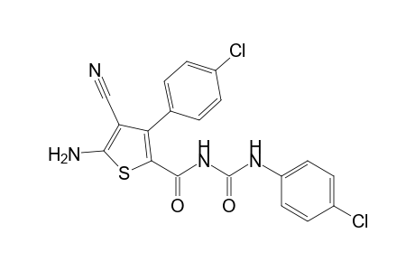 4-Cyano-5-amino-2-[N'-(N"-p-chlorophenylaminocarbonyl)aminocarbonyl]-3-(p-chlorophenyl)-thiophene