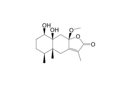 (4aR,5S,8R,8aS,9aS)-4a,5,6,7,8,8a,9,9a-Octahydro-8,8a-dihydroxy-9a-methoxy-3,4a,5-trimethylnaphtho[2,3-b]furan-2(4H)-one