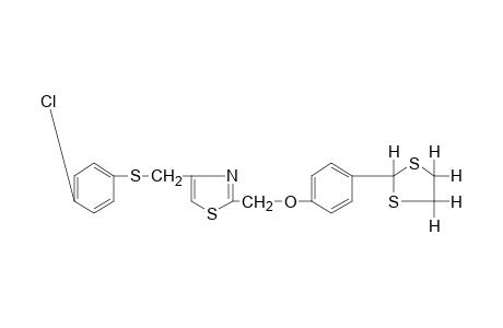 4-{[(p-chlorophenyl)thio]methyl}-2-{[p-(1,3-dithiolan-2-yl)phenoxy]methyl}thiazole