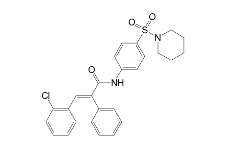 (2E)-3-(2-chlorophenyl)-2-phenyl-N-[4-(1-piperidinylsulfonyl)phenyl]-2-propenamide