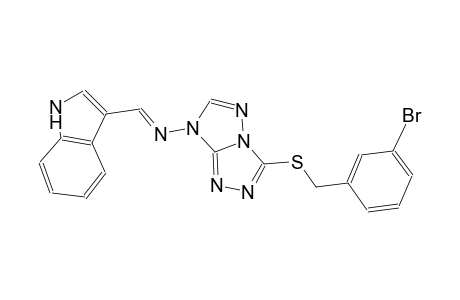 7H-[1,2,4]triazolo[4,3-b][1,2,4]triazol-7-amine, 3-[[(3-bromophenyl)methyl]thio]-N-[(E)-1H-indol-3-ylmethylidene]-