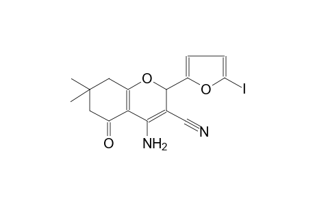 4-amino-2-(5-iodo-2-furyl)-7,7-dimethyl-5-oxo-5,6,7,8-tetrahydro-2H-chromene-3-carbonitrile