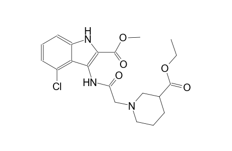 methyl 4-chloro-3-({[3-(ethoxycarbonyl)-1-piperidinyl]acetyl}amino)-1H-indole-2-carboxylate