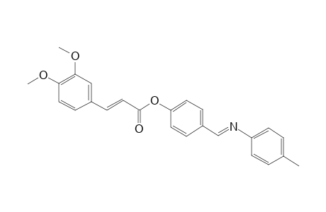 2-propenoic acid, 3-(3,4-dimethoxyphenyl)-, 4-[(E)-[(4-methylphenyl)imino]methyl]phenyl ester, (2E)-