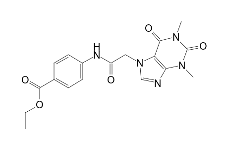 benzoic acid, 4-[[(1,2,3,6-tetrahydro-1,3-dimethyl-2,6-dioxo-7H-purin-7-yl)acetyl]amino]-, ethyl ester