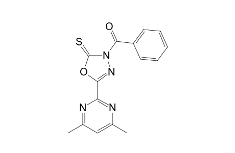 3-BENZOYL-5-(4,6-DIMETHYL-2-PYRIMIDINYL)-1,3,4-OXADIAZOLE-2-THIONE