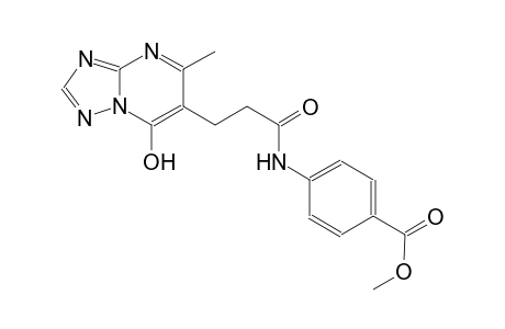 benzoic acid, 4-[[3-(7-hydroxy-5-methyl[1,2,4]triazolo[1,5-a]pyrimidin-6-yl)-1-oxopropyl]amino]-, methyl ester