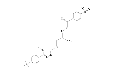 2-{[5-(p-tert-butylphenyl)-4-methyl-4H-1,2,4-triazol-3-yl]thio}-o-(p-nitrobenzoyl)acetamidoxime