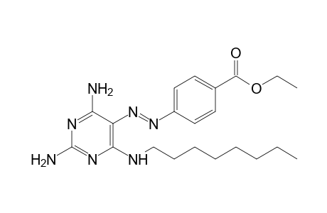 p-{[2,4-diamino-6-(octylamino)-5-pyrimidinyl]azo}benzoic acid, ethyl ester