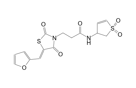 3-thiazolidinepropanamide, N-(2,3-dihydro-1,1-dioxido-3-thienyl)-5-(2-furanylmethylene)-2,4-dioxo-, (5Z)-