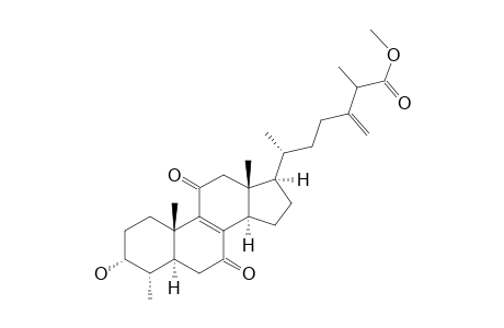 CAMPHORATIN_E;METHYL_3-ALPHA-HYDROXY-7,11-DIOXO-4-ALPHA-METHYLERGOSTA-8,24-(28)-DIEN-26-OATE;EPIMER_1