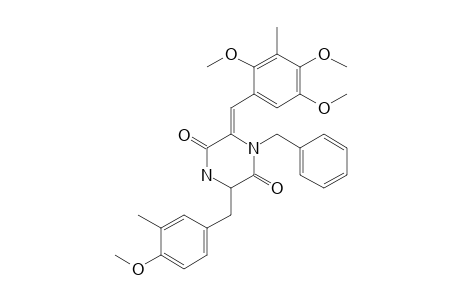 (Z)-4-Benzyl-6-(4-methoxy-3-methylphenylmethyl)-3-(2,4,5-trimethoxy-3-methylphenylmethylene)-2,5-piperazinedione