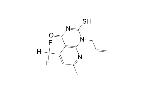 pyrido[2,3-d]pyrimidin-4(1H)-one, 5-(difluoromethyl)-2-mercapto-7-methyl-1-(2-propenyl)-