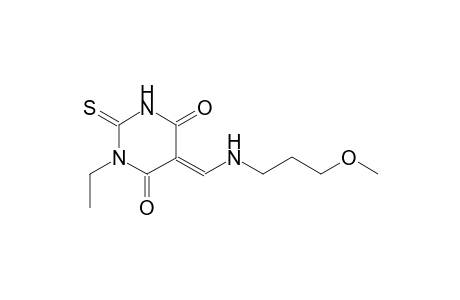 (5E)-1-ethyl-5-{[(3-methoxypropyl)amino]methylene}-2-thioxodihydro-4,6(1H,5H)-pyrimidinedione