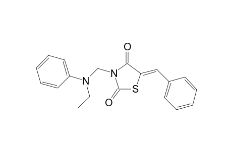 Thiazole-2,4(3H,5H)-dione, 5-benzylideno-3-[(ethylphenylamino)methyl]-