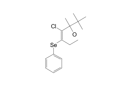 E-2,2,3-TRIMETHYL-4-CHLORO-5-PHENYLSELENO-4-HEPTEN-3-OL