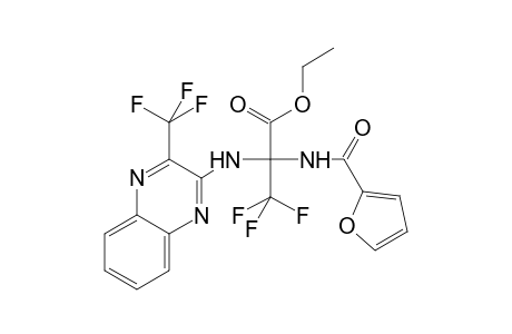 Propanoic acid, 3,3,3-trifluoro-2-(3-trifluoromethyl-2-quinoxalinylamino)-2-(2-furoylamino)-, ethyl ester