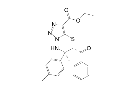 (5S*,6R*)-5-Benzoyl-6-methyl-6-p-tolyl-6,7-dihydro-5H-[1,2,3]triazolo[5,1-b][1,3,4]thiadiazine-3-carboxylic acid ethyl ester