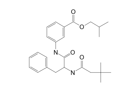 2-Methylpropyl 3-[[1-(2,2-dimethylpropyl)carbonylamino]-2-phenylethyl]carbonylamino]benzoate