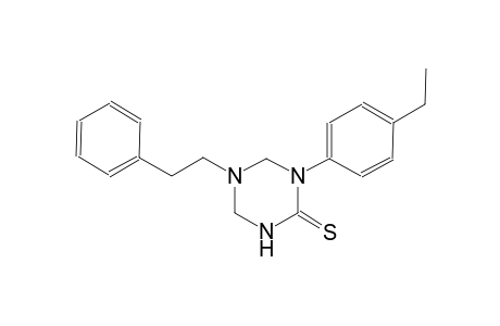 1-(4-ethylphenyl)-5-(2-phenylethyl)tetrahydro-1,3,5-triazine-2(1H)-thione