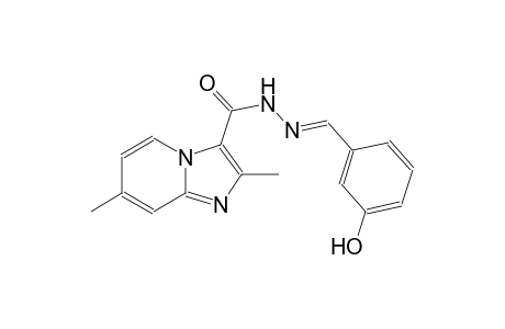 imidazo[1,2-a]pyridine-3-carboxylic acid, 2,7-dimethyl-, 2-[(E)-(3-hydroxyphenyl)methylidene]hydrazide