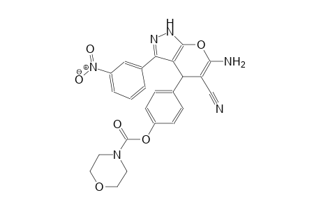 4-morpholinecarboxylic acid, 4-[6-amino-5-cyano-1,4-dihydro-3-(3-nitrophenyl)pyrano[2,3-c]pyrazol-4-yl]phenyl ester