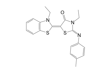 3-Ethyl-5-(3-ethyl-2(3H)-benzothiazolylidene)-2-(p-tolylimino)-4-thiazolidinone