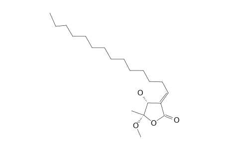 LITSEAKOLIDE_L;(2-E,3-R,4-S)-2-TETRADECYLIDENE-3-HYDROXY-4-METHOXY-4-METHYLBUTANOLIDE