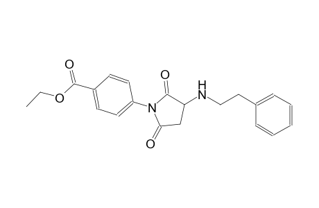 ethyl 4-{2,5-dioxo-3-[(2-phenylethyl)amino]-1-pyrrolidinyl}benzoate