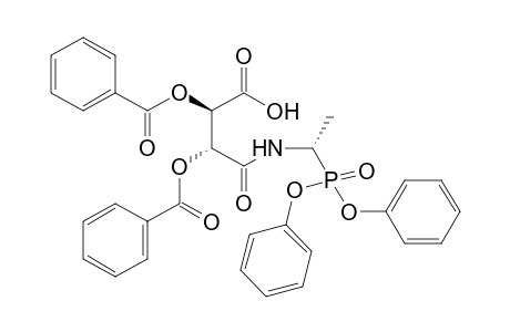 2,3-dihydroxy-N-(1-phosphonoethyl)succinamic acid, p,p-diphenyl ester, dibenzoate (ester)