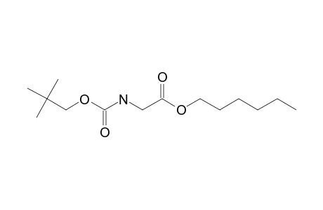 Glycine, N-neopentyloxycarbonyl-, hexyl ester