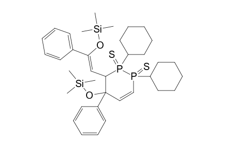 1,2-DICYCLOHEXYL-1,2,3,4-TETRAHYDRO-4-PHENYL-3-[2-PHENYL-2-(TRIMETHYLSILYLOXY)-ETHENYL]-4-(TRIMETHYLSILYLOXY)-1,2-DI-SULFIDE