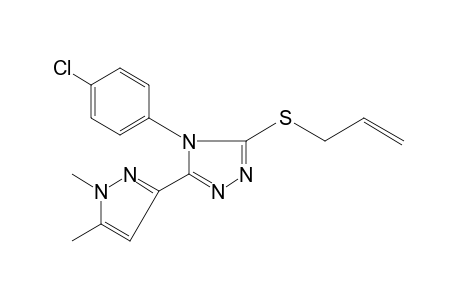 3-(allylthio)-4-(p-chlorophenyl)-5-(1,5-dimethylpyrazol-3-yl)-4H-1,2,4-triazole