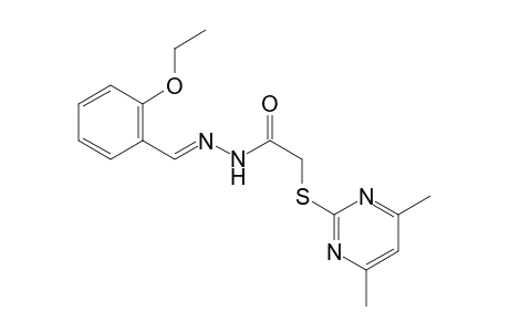 acetic acid, [(4,6-dimethyl-2-pyrimidinyl)thio]-, 2-[(E)-(2-ethoxyphenyl)methylidene]hydrazide