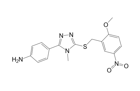 4-[5-(2-Methoxy-5-nitro-benzylsulfanyl)-4-methyl-4H-[1,2,4]triazol-3-yl]-phenylamine