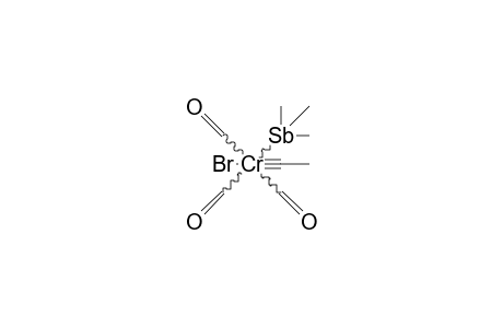 Mer-bromotricarbonyl(methylcarbyne)(trimethylstibine)chromium