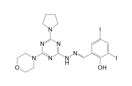 2-[(3,5-Diiodosalicylidene)hydrazino]-4-morpholino-6-(1-pyrrolidinyl)-1,3,5-triazine