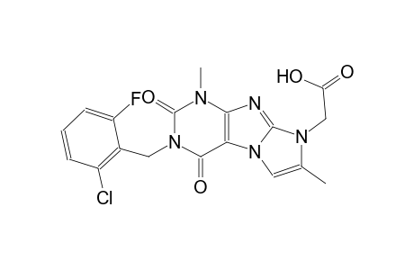 1H-imidazo[2,1-f]purine-8-acetic acid, 3-[(2-chloro-6-fluorophenyl)methyl]-2,3,4,8-tetrahydro-1,7-dimethyl-2,4-dioxo-