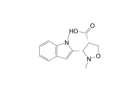 (3S,4S)-2-methyl-3-(1-methyl-2-indolyl)-4-isoxazolidinecarboxylic acid